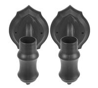 Portalámparas Decorativo de Pared Negro, 2 Piezas de Plástico