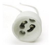 Portalamparas gu10 ceramico cable 150mm (precio de 50 unidades)