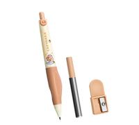 Portaminas automático de 2 mm con sacapuntas y caja de recambios, lápiz automático ergonómico para escribir, bocetar, ayudante de escritura a mano para niños