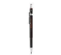 Portaminas rOtring 300 | 2,0 mm | Recargable con sacapuntas bajo la tapa | Negro | Paquete de 12