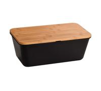 Portapane Kesper Negro Bambú Hotel Desayuno Tablero 34x20 cm
