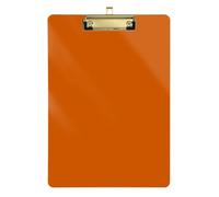 Portapapeles acrílico naranja quemado para escritura, portapapeles de Wordpad, tamaño estándar para enfermeras, abogados, consultorios médicos, tamaño A4, tamaño de letra 12.5 x 9 pulgadas, clip