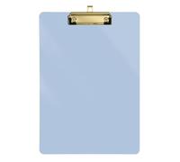 Portapapeles de acero claro para escritura, tablero duro, tamaño estándar para enfermeras, abogados, consultorios médicos, tamaño A4, tamaño de letra A4, clip dorado de 12.5 x 9 pulgadas