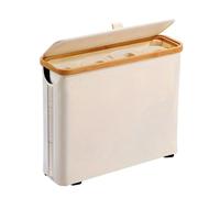 Portarrollos de Papel Higiénico con Tapa - Organizador de Tela Oxford para hasta 12 Rollos Extra Grandes | Cesta de Almacenamiento con asa para baño, lavadero e Inodoro.