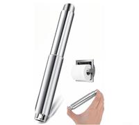 Portarrollos de papel higiénico de acero inoxidable, telescópico, 11-16 cm | Función telescópica 11-16 cm, se adapta a ruedas estándar, ruedas grandes, fácil ajuste, universal