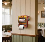 Portarrollos de papel higiénico retro para máquina tragaperras, caja de papel higiénico con temática de casino, almacenamiento de papel para el hogar, hotel, bar, restaurante, decoración divertida