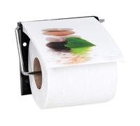 MSV - Portarrollos de Papel higiénico de Pared - PS y Acero Cromado - Modelo Lingga - Dimensiones 13 x 15 x 11,5 cm - Multicolor - Ideal para Guardar Accesorios de Ducha y baño