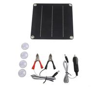 Portátil 10 W solar para cargador de batería 12 V para coche, camión, caravana, barco, motocicleta, mantenedor con protección inteligente de chip contra sobrecarga y conexión inversa, kit de panel de