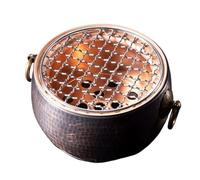 Portátil Estufa de cocina té for interiores y exteriores, pequeña estufa mesa for barbacoa, carbón con malla for parrilla, portátil for acampar, picnic viajar Cámping