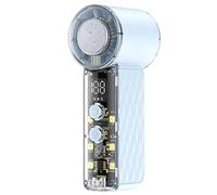 Portátil genérico Handheld Bladeless Fan | ABS Material, 4,2 en x 1,8 in, Recargable, Digital Display | Quiet Electric Personal Fan With Long Battery Life | Travel Pocket Cooling Device