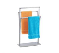 Portatoallas de pie triple plateado Toallero ducha Galán de noche Colgador baño