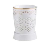 Portautensilios Soporte grande for utensilios de cocina for encimera, organizador de utensilios de cerámica hueco, soporte for cubiertos con bandeja de drenaje Bote para utensilios ( Color : White-01