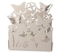 Portavasos con diseño de flores y mariposas, 16x8x16 cm (juego de 5 unidades)