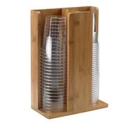 Portavasos De Bambú Natural 2 Columnas 21x11x30 Cm Leone - Buffet Hotel Bar