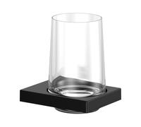 Portavasos KEUCO EDITION 11, cristal auténtico, 11150379000, Color: Negro Mate
