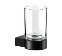 Portavasos KEUCO PLAN, cristal auténtico, 14950379000, Color: Negro Mate