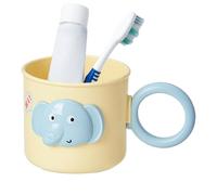 Portavasos para cepillos de dientes, diseño de elefante, organizador de baño para cepillos de dientes, taza decorativa reutilizable con organizador de almacenamiento para agua, café y