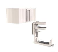 Portavasos para mesa con Gancho Auriculares Portavasos para | Material ABS+metal, diseño desmontable, ahorro espacio, color beige, uso diario intenso
