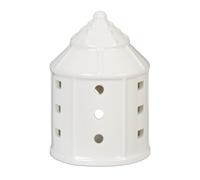 Portavelas casa casita decorativa farolillo blanco 190 g 10,5 cm casita cerámica