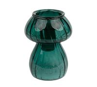 Portavelas de Cristal con Forma de Seta Verde | o úsalo como jarrón | Elegante decoración de Mesa de Navidad | Regalo Ideal de Navidad | Uso como decoración del hogar, Relleno de Calcetines, Amigo