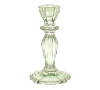 Portavelas de Cristal Verde Talking Tables, Soporte Decorativo para Velas Cónicas, Elegante Decoración de Mesa, Boda y Hogar
