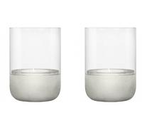 Portavelas para velas de té CALMA 9 cm, juego de 2 piezas, gris, hormigón, Blomus
