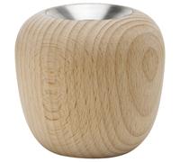 Portavelas para velas de té ORA 8 cm, marrón, madera de haya, Stelton