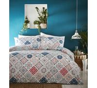 Portfollio Morocco - Juego de Cama Reversible con Funda de edredón y Funda de edredón para Cama tamaño King