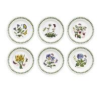 Portmeirion Botanic Garden- Juego de 6 platos laterales de 16,5 cm, mezcla y combina, diseño inglés, apto para lavavajillas, microondas, horno caliente y congelador