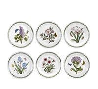Portmeirion Botanic Garden Juego de 6 Platos Laterales, Loza, Blanco, 8 Inches, 6