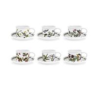 Portmeirion Botanic Garden - Taza de café y platillo Mocha 3.5 oz - Set o