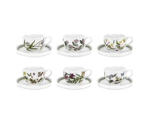 Portmeirion Botanic GardenTradtional Shape - Juego de 6 tazas y salsas