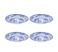 Portmeirion Home & Gifts 1532894Spode - Plato hondo italiano azul, blanco, 23 cm (juego de 4), azul