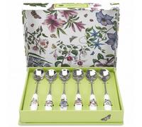 Portmeirion Home & Gifts - Juego de 6 cucharas de té, Porcelana, Multicolor, 16 x 1,5 x 1 cm