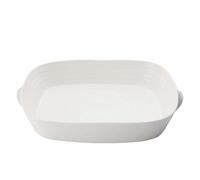 Portmeirion Home & Gifts Sophie Conran Collection - Plato para asar rectangular con asa, apto para microondas, lavavajillas, congelador y horno, fabricado en Inglaterra (blanco, grande)