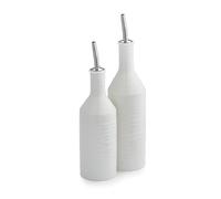 Portmeirion Home & Gifts Sophie Conran Juego de rociadores de Aceite y vinagre, Porcelana (Blanco, 7 x 7 x 26,5 cm)