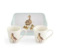 Portmeirion Home & Gifts Wrendale Designs Lovely Mum Duck & Ducklings - Juego de taza y bandeja de cerámica por Royal Worcester, multicolor (X0011659124)