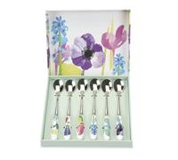 Portmeirion Juego de cucharas de tÉ Diseño Water Garden de Flores Multicolor. 6 Unidades
