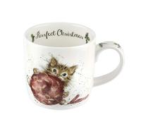 Portmeirion Wrendale Designs Purrfect Christmas - Taza de porcelana (0,3 L), diseño de gatito