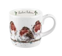 Portmeirion Wrendale Designs 'Rockin Robins' - Taza de Navidad (0,3 L)