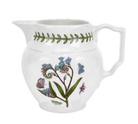 Portmeirion x Botanic Garden - Jarra de agua de cerámica blanca con diseño floral y mariposa, apta para microondas y lavavajillas