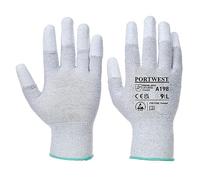 Portwest A198 Guante de Seguridad Antiestático con Puntas de PU Gris, L