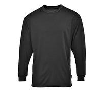 Portwest Camiseta Térmica Base Layer, Tamaño: L, Color: Negro, B133BKRL
