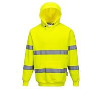 Portwest Sudadera De Alta Visibilidad Con Capucha , Tamaño: XL, Color: Amarillo, B304YERXL