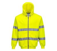 Portwest Sudadera de alta visibilidad B305YER con capucha y cremallera frontal Amarillo XXXL
