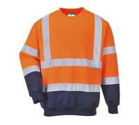 Portwest Sudadera bicolor de alta visibilidad B306ONRL Naranja/Marino Talla L