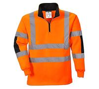 Portwest Sudadera de alta visibilidad Xenon Rugby Tamaño M Naranja B308ORRM