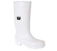 Portwest Bota Wellinton Safety Food S4, Blanco, Talla 38, FW84WHR38