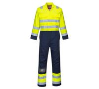 Portwest Buzo Bizflame Pro de alta visibilidad Antiestático Amarillo/Marino XL