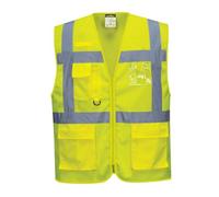 Portwest Chaleco Excutive Meshair Athens, Tamaño: XXL, Color: Amarillo, C376YERXXL